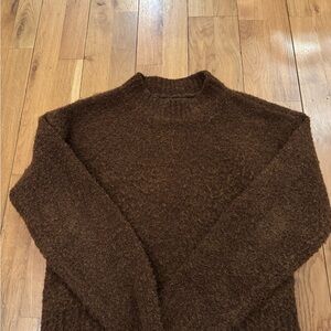 English Factory Women's Deep Brown Crewneck Sweater